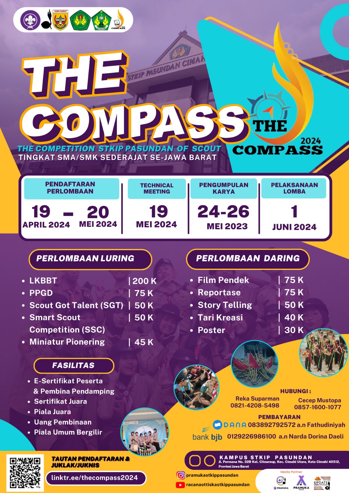 The Compass 2024, kompetisi pramuka, kreativitas, STKIP Pasundan, Jawa Barat