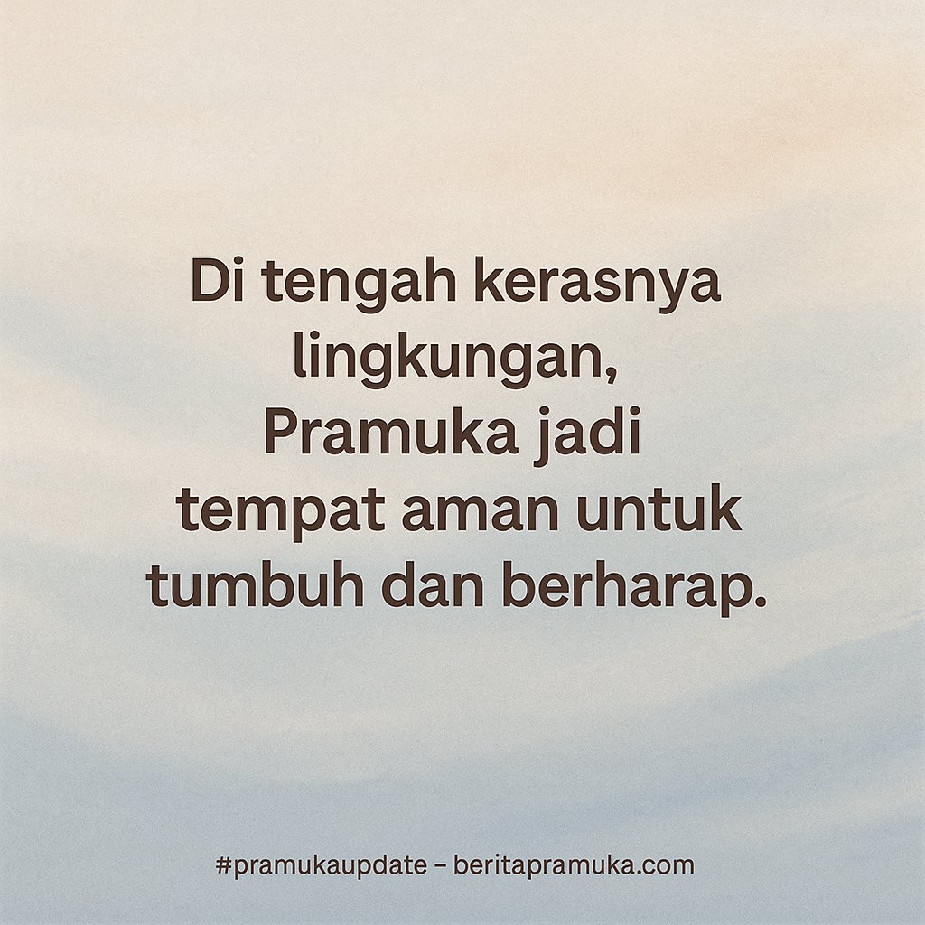 Peran Pramuka di kawasan rawan