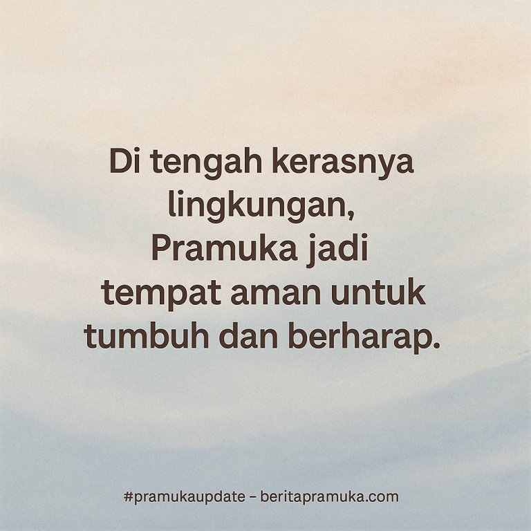 Peran Pramuka di kawasan rawan
