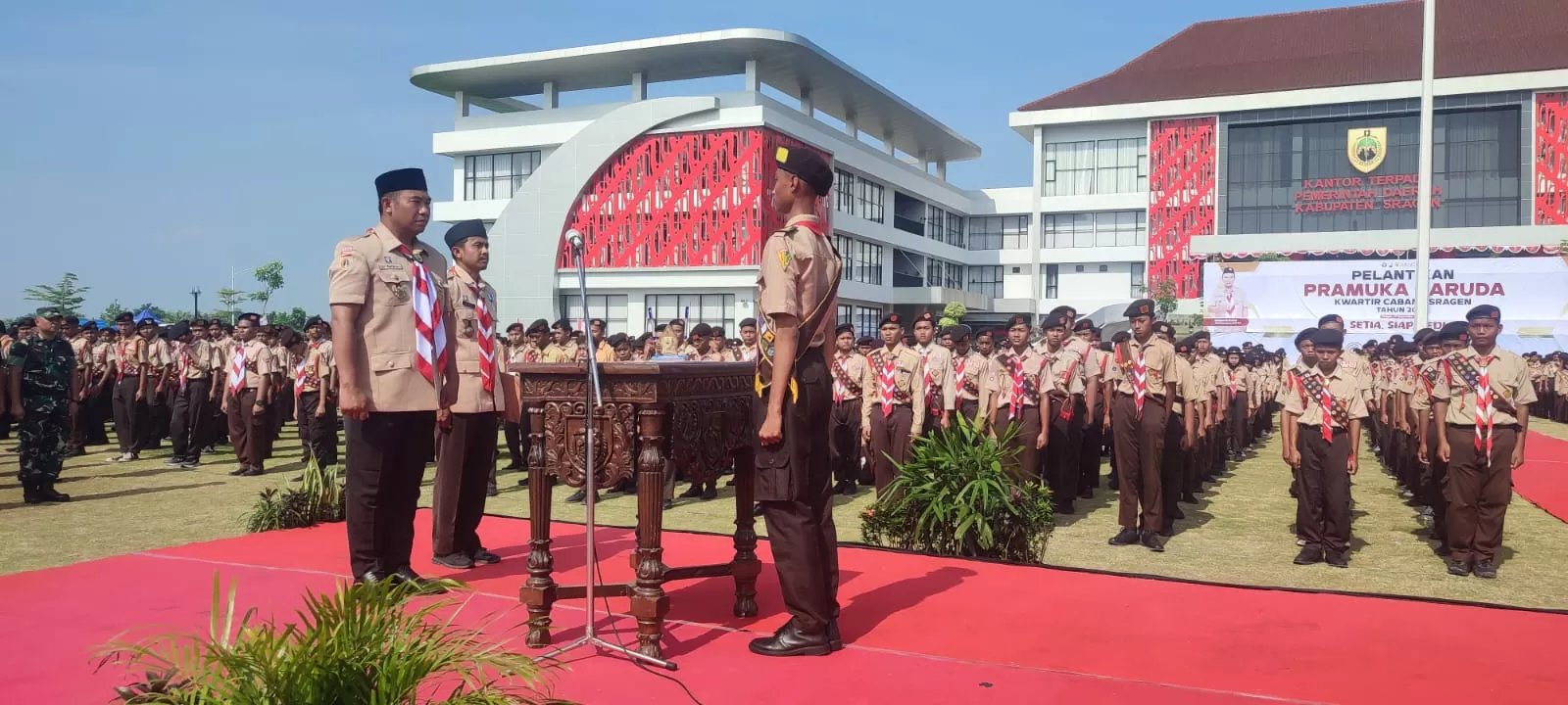 Sragen Pecahkan Rekor Pelantikan Pramuka Garuda