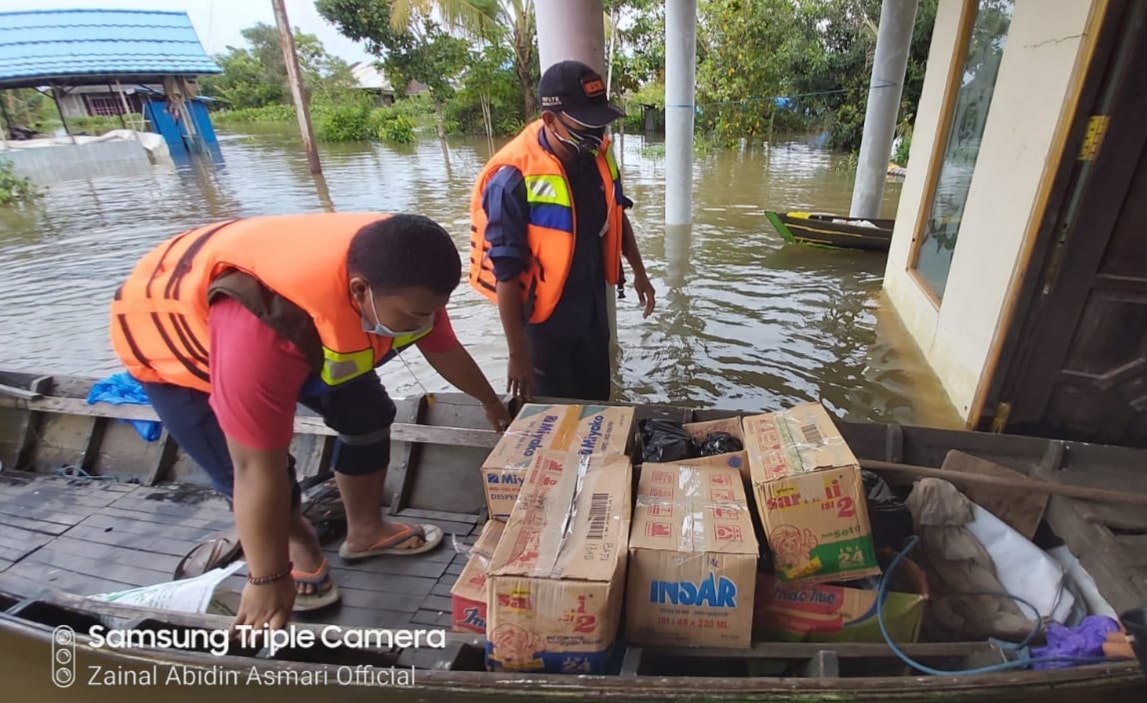 Kantor Pramuka Kalsel Dijadikan Tempat Pengungsian Korban Banjir